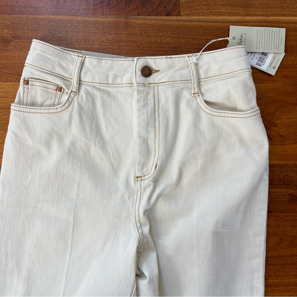 Boden Women’s High Waist Smart Flare Jeans in Ecru US Size 4 R - Picture 11 of 16